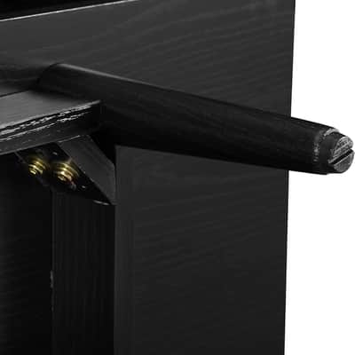Large Vinyl Record Storage Console & Media Center – Mid-Century Black image 4