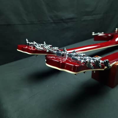 B.C. Rich Bich Legacy Double Neck 2009 Trans Red Made in Korea Rockfield Mafia pickups + OHSC image 25