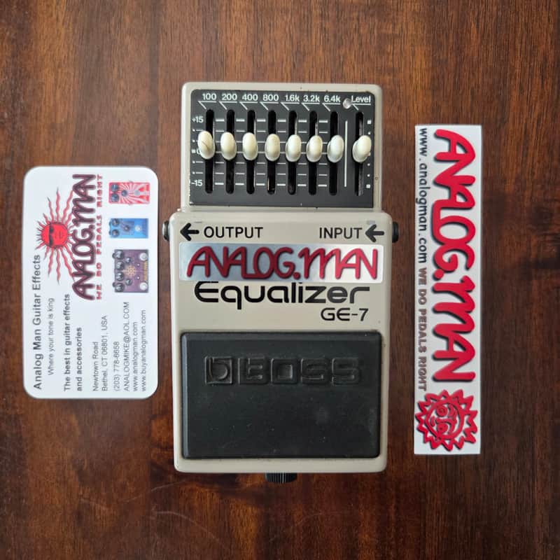 Vintage Black-Label Boss GE-7 EQ (1994) w/Analogman Pro Mod & Upgraded Red LED + Box image 1