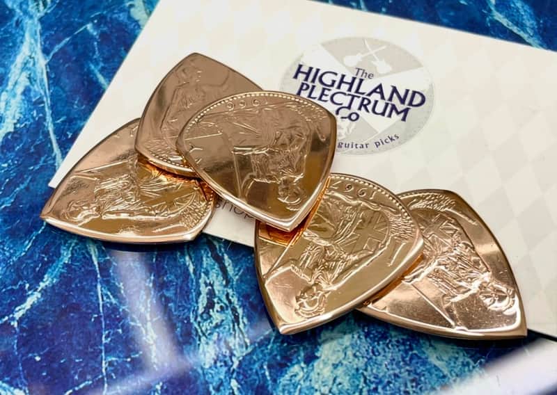 **Special Offer 20% Discount** Two (2) Queen Elizabeth 1967 Penny Coin Guitar Picks. image 1