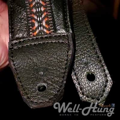 Well-Hung "Strap With No Name" wide, padded black leather, 3" wide image 2