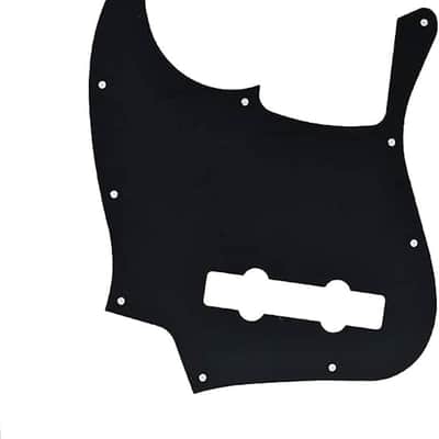 5 String Jazz Bass Pick Guard J Bass Scratch Plate for USA/Mexican FD 5 String Jazz Bass Black 3 Ply image 2