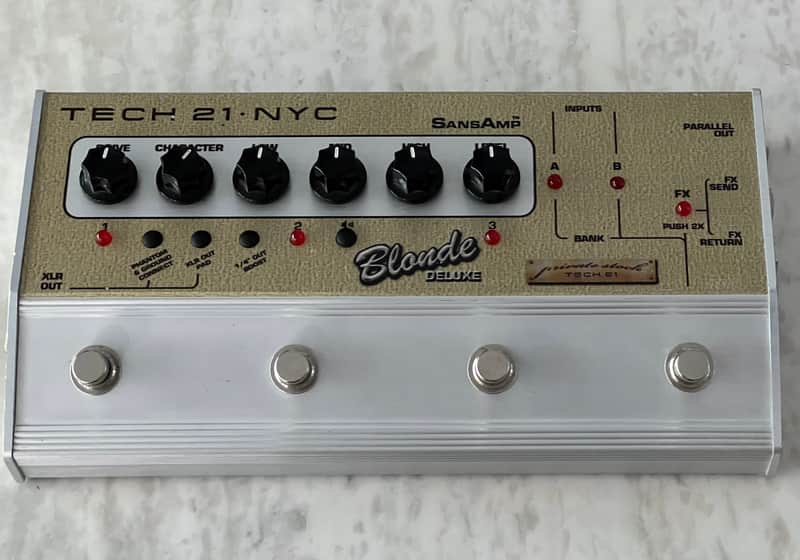 Tech 21 SansAmp Blonde Deluxe Analog Preamp DI Overdrive EQ | Reverb