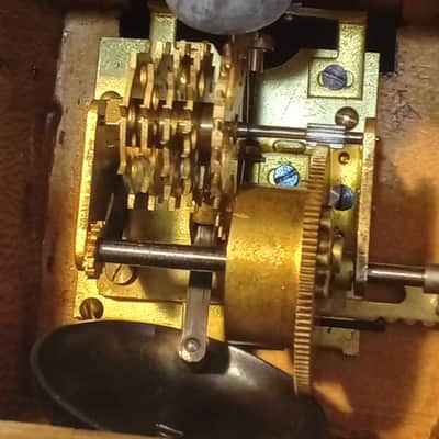 Fully Restored Paquet Antique Maelzel Bell Metronome 1900s Walnut / Fruitwood, Has Silver Trim image 11