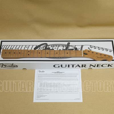 099-0392-920 Fender Satin Roasted Maple Tele/Telecaster Neck, 22 Jumbo, 12", Flat Oval 0990392920