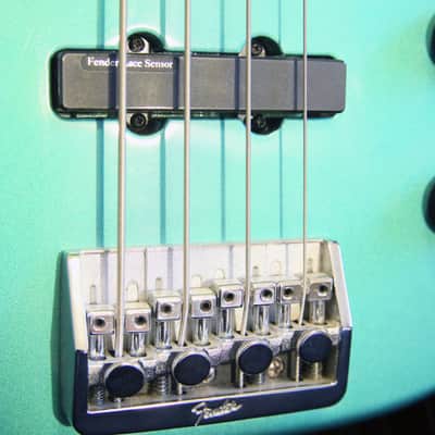 1993 Fender USA Precision Plus Deluxe , "Longhorn" or "Boner" bass, Caribbean Mist image 3