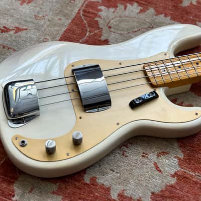 2008 Fender American Vintage '57 Precision Bass - White Gold image 7