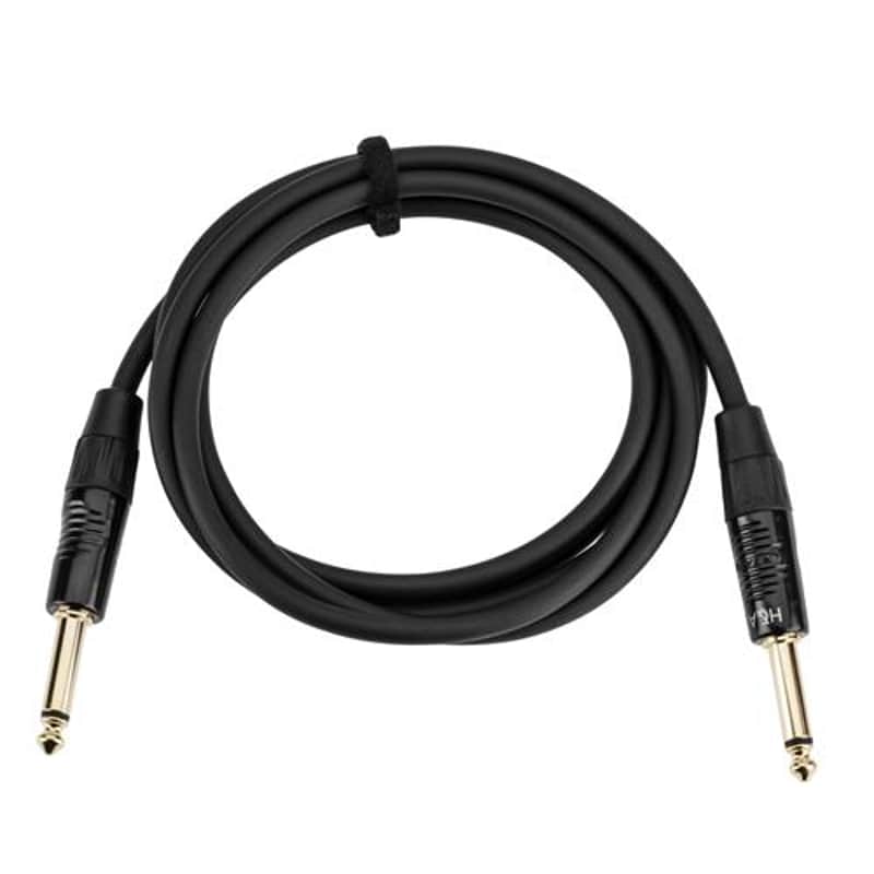 H&A Elite Pro 1/4  TS Male to 1/4  TS Male Instrument Cable with Rean by Neutrik Gold Connectors, 6' image 1