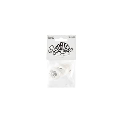 Dunlop Tortex Sharp 412 Picks 1.50" white x12 - Set of Picks image 4