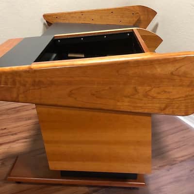 ARGOSY-STYLE CHERRY WOOD CONSOLE STUDIO DESK + 10-SPACE RACK SIDECAR - LOCAL PICKUP ONLY, SUN CITY CENTER,  FLORIDA 33573 image 4