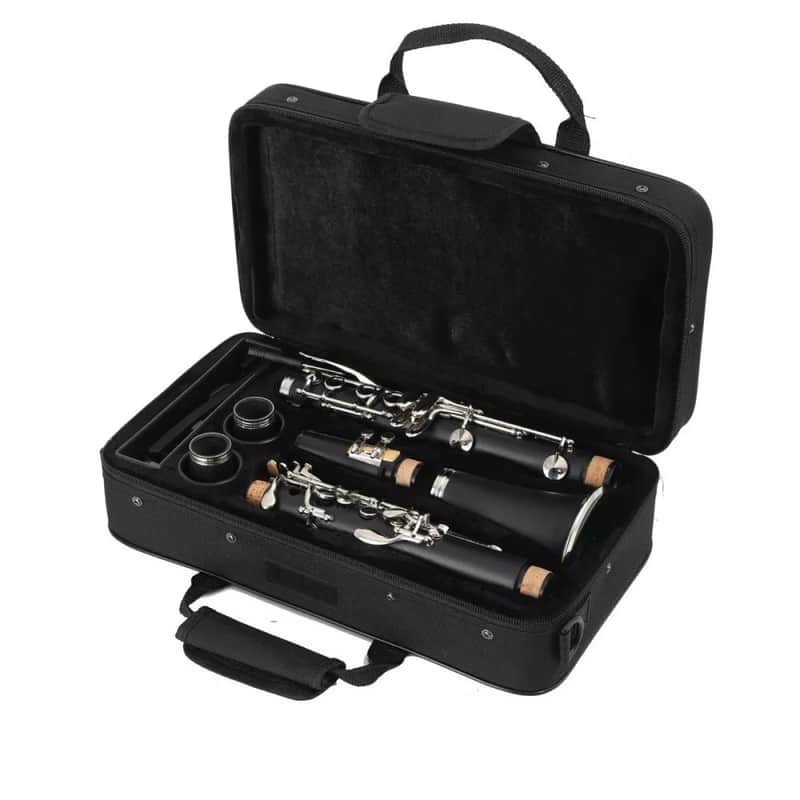 NEW Student Clarinet with Case Concert Band Bb Ebonite Silver Plate image 1