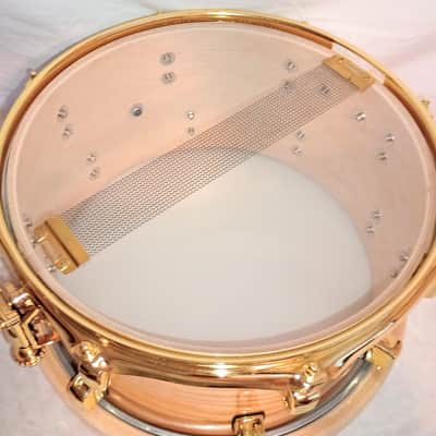 WATCH VIDEO! OCEAN PACIFIC CUSTOMIZED UPGRADED SNARE DRUM (OPDC) ASH ON MAPLE - LACQUERED CLEAR image 10