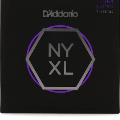 D'Addario NYXL1164 NYXL Nickel Wound Electric Guitar Strings -.011-.064 Regular Light  7-string image 1