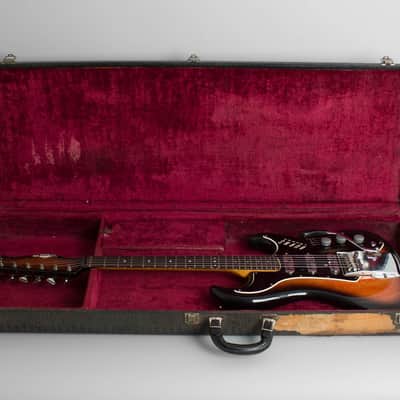 Burns Jazz Split Sound Solid Body Electric Guitar (1964), ser. #9652, black alligator hard shell case. image 10