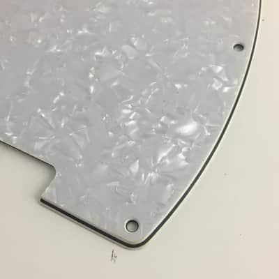 Vintage Lefty Pickguard For Fender Style Guitar Left 4ply Relic White Pearl Tele image 5