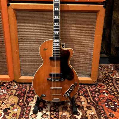 Vintage 1959 Hofner Club 60 Natural Blonde Electric Guitar w/ Bound Ebony Flame image 2