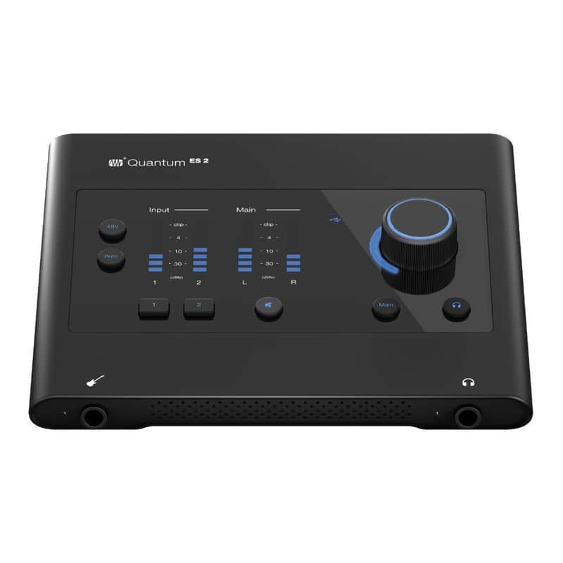 PreSonus Quantum ES2 2x2 USB-C Audio Interface for Microphones with MAX-HD Mic Preamps and Auto Gain Button image 1