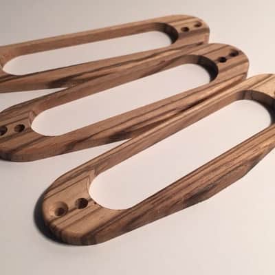 Guilford Zebrawood Set of 3 Single Coil Pickup Rings image 2