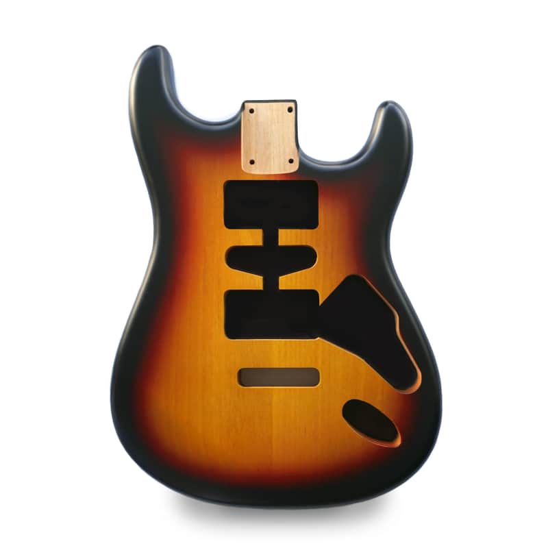 Stratocaster Guitar Body HSH - Sunburst Vintage Nitro Satin - 2 Piece American Alder image 1