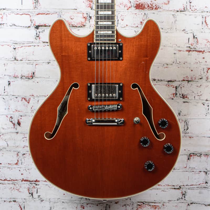 D'Angelico Premier DC Semi-Hollow Electric Guitar Double Cutaway w/ Stop-Bar Tailpiece & HSC  Natural USED image 1