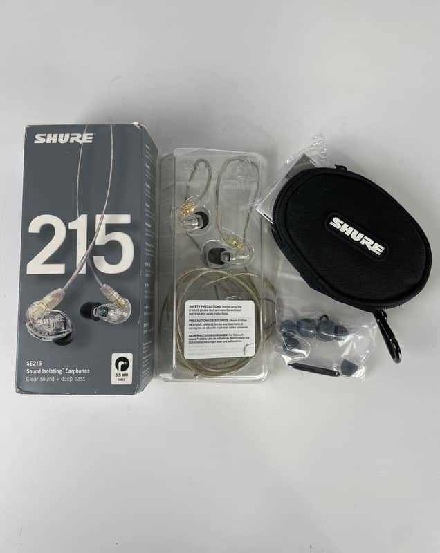 Shure SE215 Single Driver In-Ear Monitors, Clear image 1