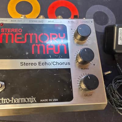 Electro-Harmonix Stereo Memory Man 90's Reissue w/power supply Echo Delay Chorus 1990's image 4