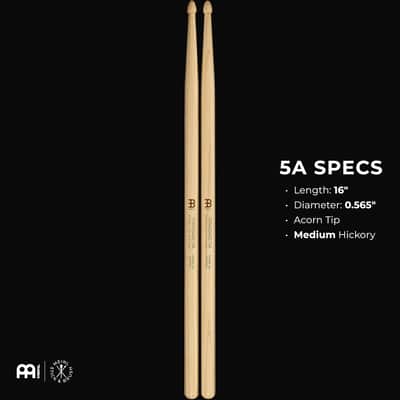 Meinl Stick & Brush Standard 5A Drumsticks – American Hickory – Made in Germany – Brand New image 3