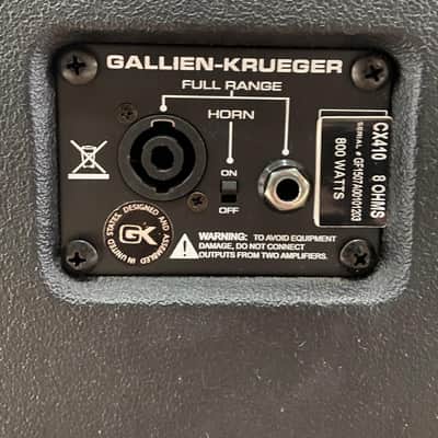 Gallien-Krueger CX410 800-Watt 4x10" 8 Ohm Bass Cabinet image 8