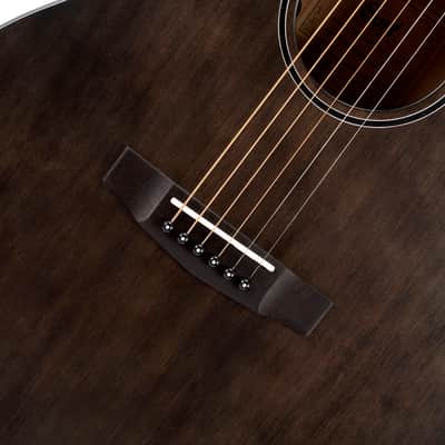 Cort COREOCOTPB Core Series Spruce Acoustic Electric Guitar. Open Pore Trans Black w/ Fishman image 4
