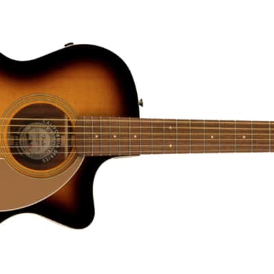 Fender Newporter Player Grand Auditorium Acoustic-Electric Guitar, Solid Spruce Top, Sunburst image 2