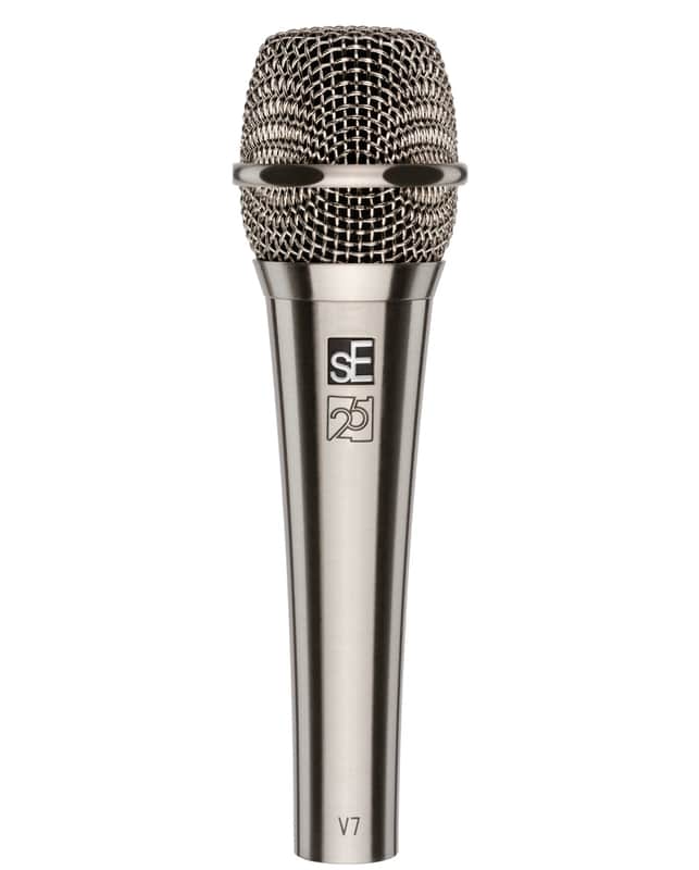 Se Electronics V7 NI-25AE 25th Anniversary Brushed Nickel Handheld Microphone image 1