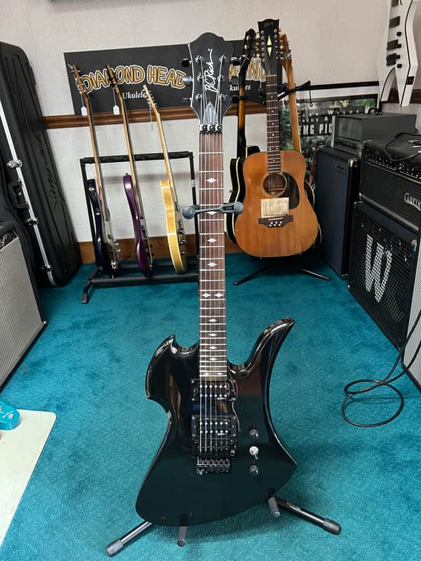 B.C. Rich Mockingbird MGFRBK Black with Floyd Rose image 1