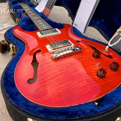 ♚PRISTINE♚2017 PRS McCarty Hollowbody II ♚ PIEZO ♚ BLOOD ORANGE 'AAA' FLAME ♚ 5.7 LBS ♚ +Artist Case ! image 5