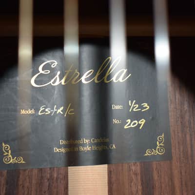 2023 Candelas' Guitars Estrella ESTR/C Tomás Delgado Handmade Nylon Classical Natural w/OSSC image 22