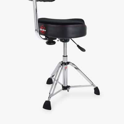 Gibraltar 9808HMB 9000 Series 16-Inch Hydraulic Cordura Saddle Drum Throne with Backrest image 2