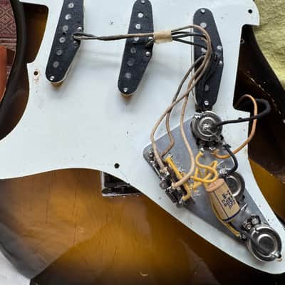 1957 Fender Stratocaster 2TSB Sunburst Refinished Body & Neck image 19
