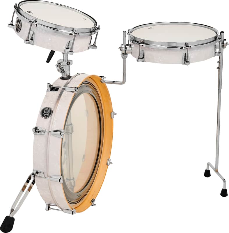 DW Performance Series Low Pro 3-Piece Acoustic Drum Shell Pack, White Marine image 1