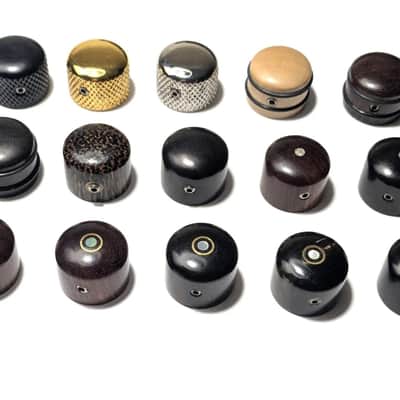 15pc Guitar Knob Kit Tigerwood Water Buffalo Ebony Boxwood Rosewood Metal Unused image 2