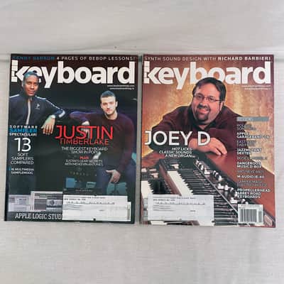 Keyboard Magazine 2008 Justin Timberlake, Joey DeFrancesco, Jordan Rudess, Medeski Martin and Wood, Herbie Hancock, Ben Folds, Danny Federici, Chuck Leavell, image 1