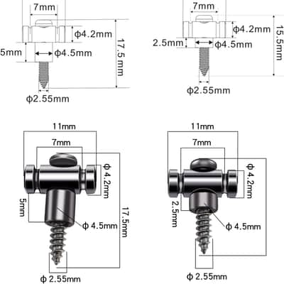 2 PCS Electric Guitar String Guide/Retainer Steel String Trees image 4