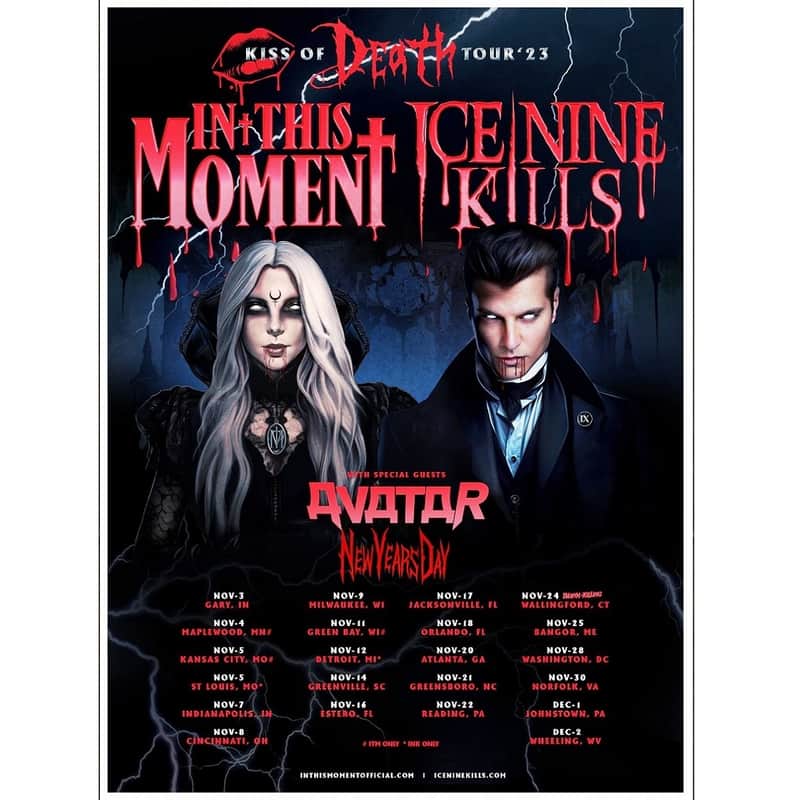 IN THIS MOMENT | ICE NINE KILLS | Avatar | New Years Day Tour 2023