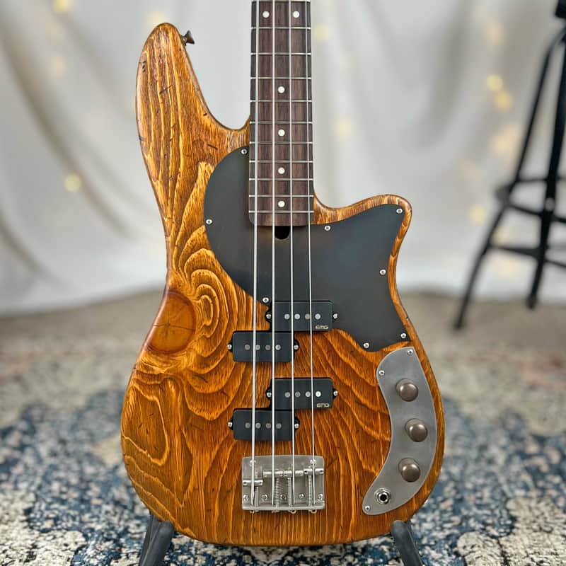 Offbeat Guitars Roxanne P2 32" Medium Scale Bass in Butterscotch Candy on Pine with EMG PVHZ/GZR-P Pickups w/Series/Parallel, Gotoh Hardware image 1