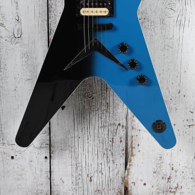 Dean ML 79 Solid Body Electric Guitar Black To Blue Fade Finish image 1