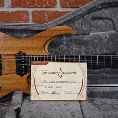 Carillion Guitars 7-String 10th Anniversary Polaris #3 of 10 Made Figured Myrtle Back&Top Satin Natural 2019 w/OHSC (Owned by Gary Holt) image 14