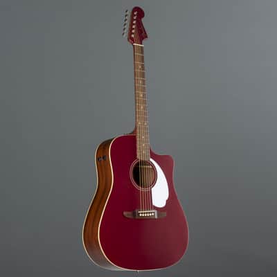 Fender Redondo Player WN Candy Apple Red - Acoustic Guitar image 10