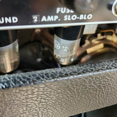 Vintage 1965 Fender Deluxe Reverb Combo Amp - Black Panel AB763 Circuit w/ Footswitch image 21