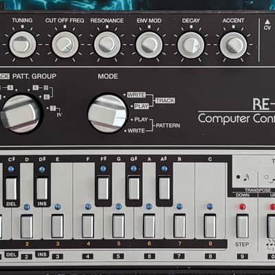 Din Sync RE-303 Analog Acid Machine Black/Silver image 1
