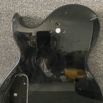 Black Glossy Finish Basswood Guitar Single Cut Body image 3