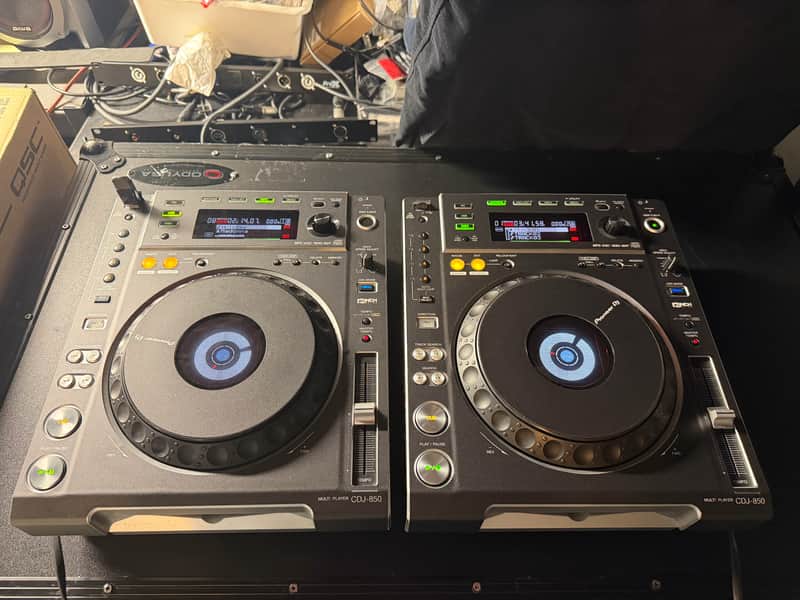 PAIR Pioneer DJ CDJ-850 Silver CDJ850Digital CD USB Midi Turntable Deck 850 image 1