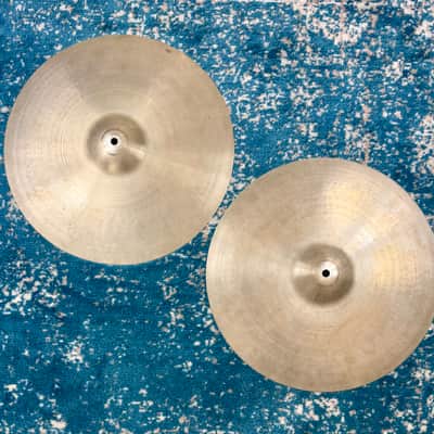 1960s MADE IN ENGLAND 15” ZYN Hihats 761g 771g image 1